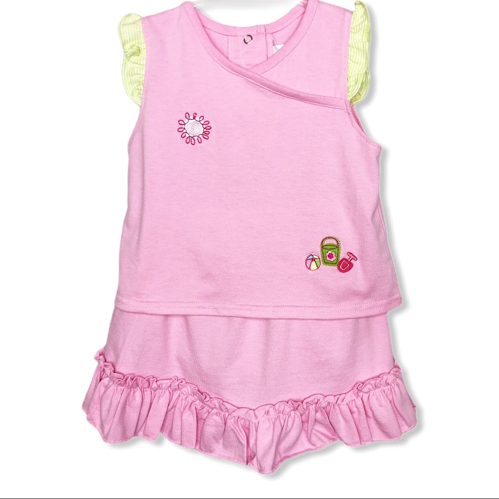 12 Mo New Agabang 2 Piece Skirt & Top W‎ Ruffles Toddler Toddlers Summer Beach